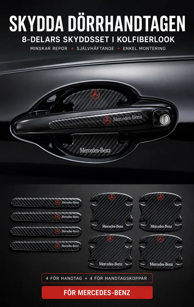 Mercedes handtagsskydd i carbon-look 2