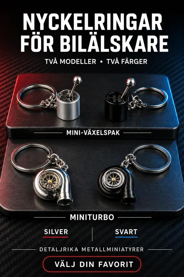 Turbo- och växelspaksnyckelringar