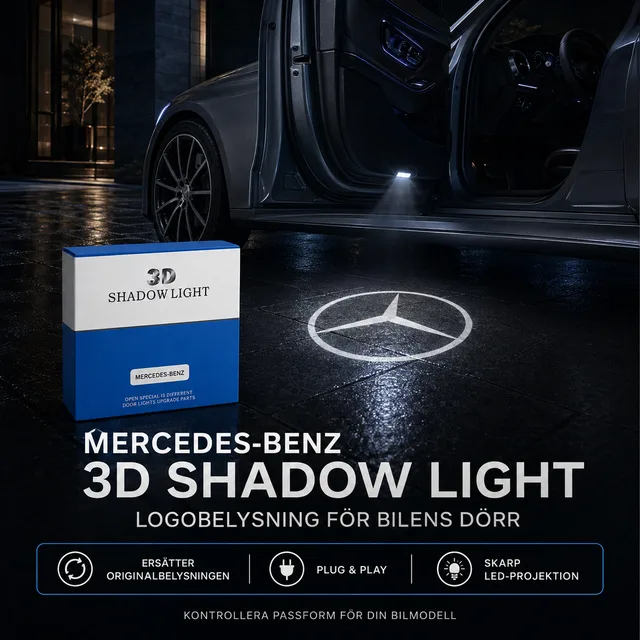 3D logobelysning för bildörr