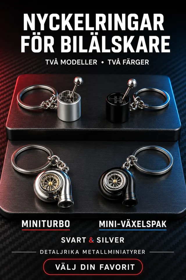 Turbo- och växelspaksnyckelringar 2