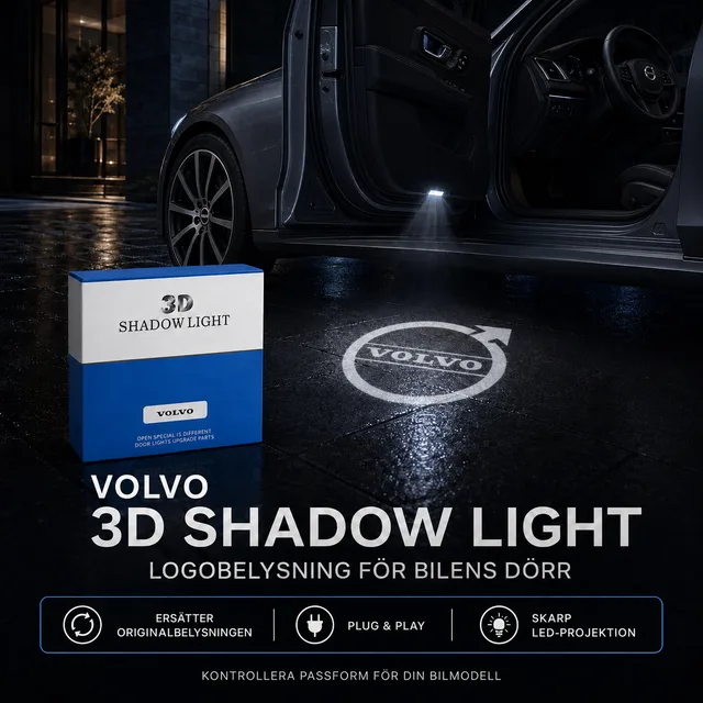 3D logobelysning för bildörr 6